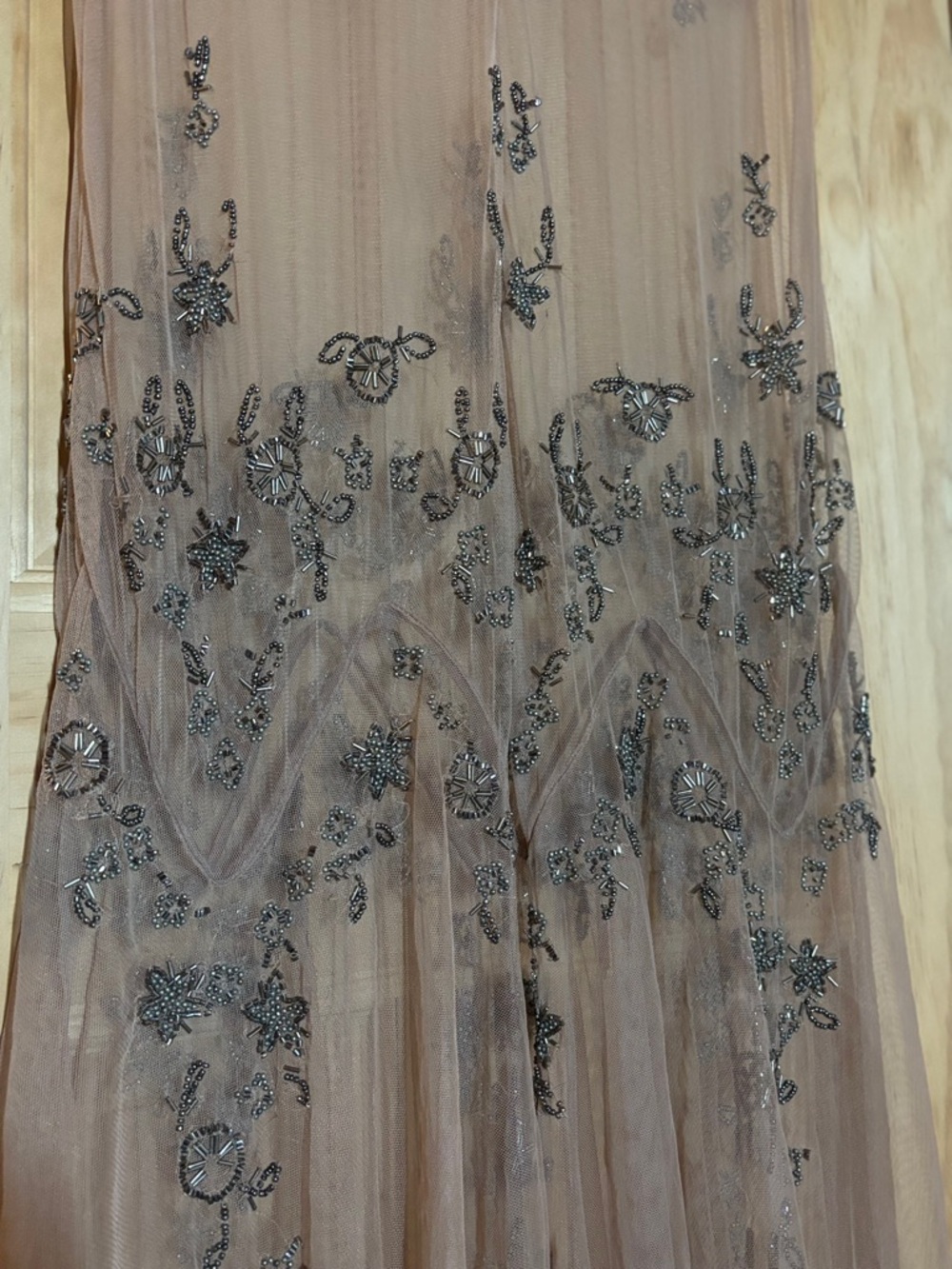 Free People Annabelle Sheer Maxi Embellished Dress L - Picture 9 of 13